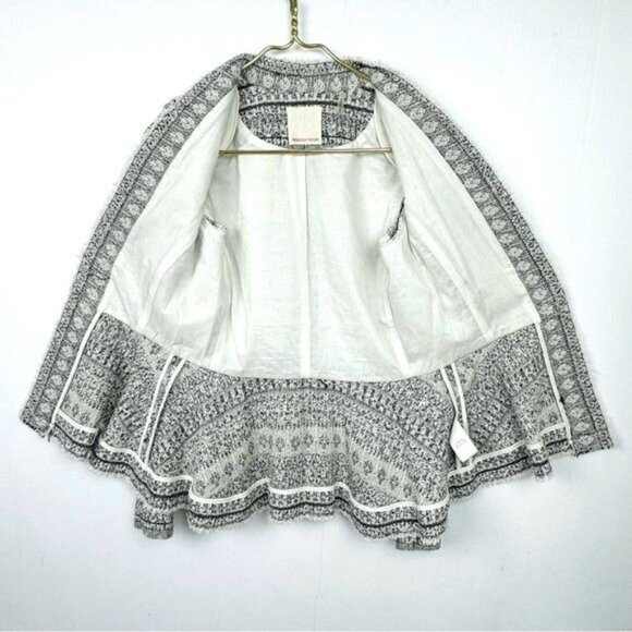 Rebecca Taylor Tweed & Chain Jacket size 2 - Picture 9 of 14